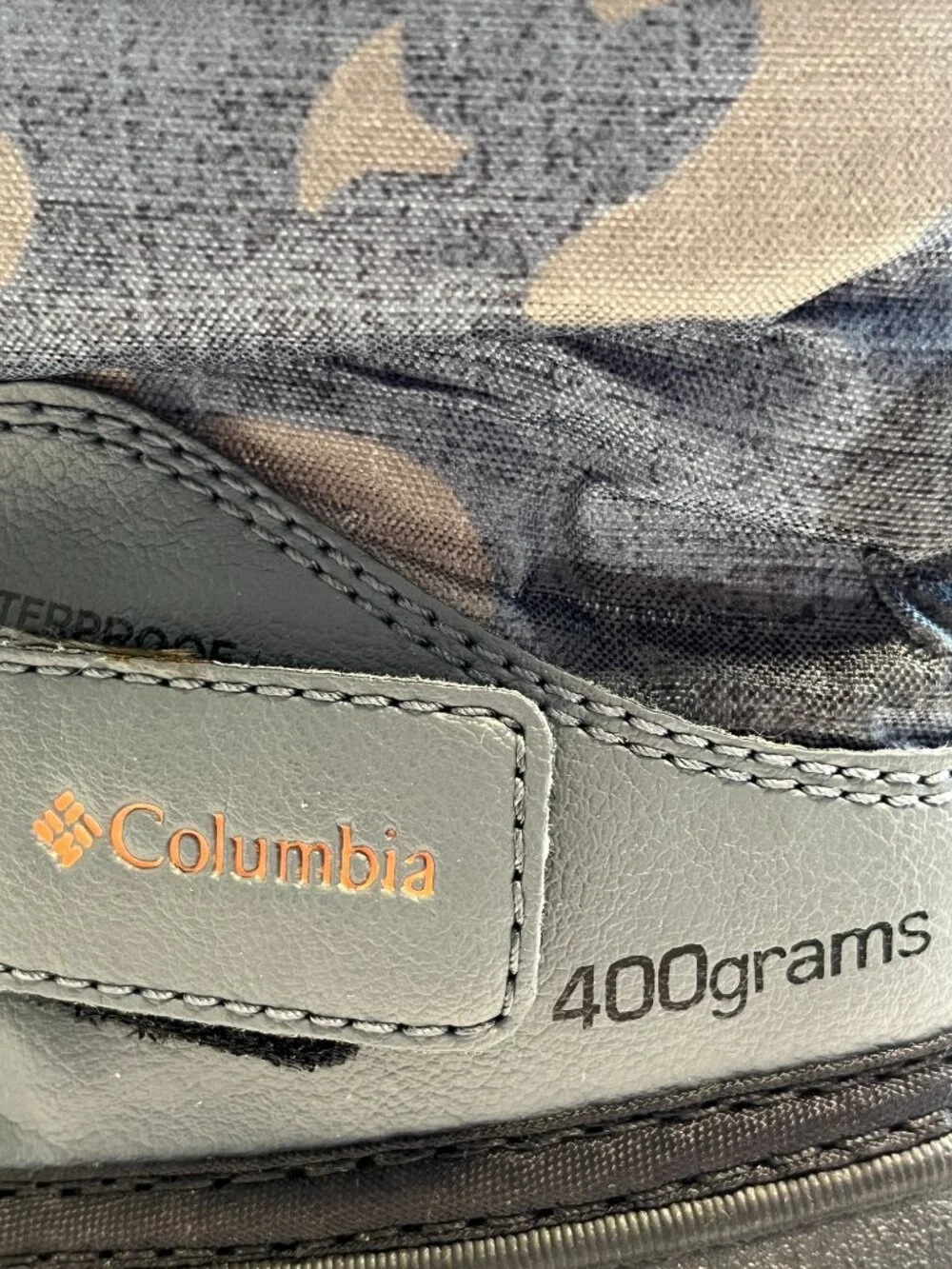 Columbia Powderbug Forty Print Kids Snow Boots Gray Camo 11